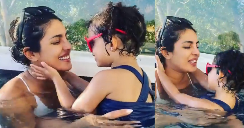 priyanka chopra pool video with niece