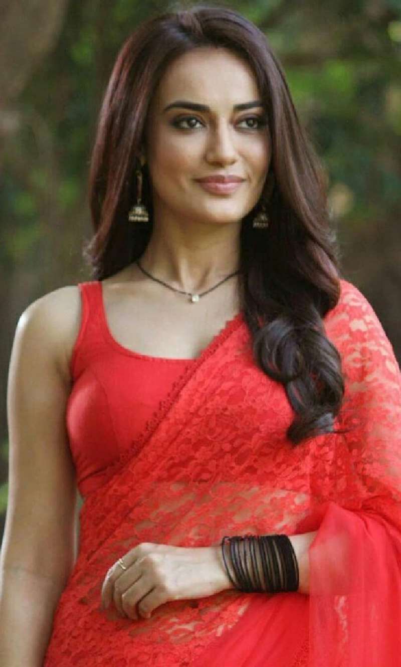 surbhi jyoti red saree indian tv actress 18