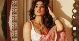 janhvi kapoor sheer saree bollywood actress