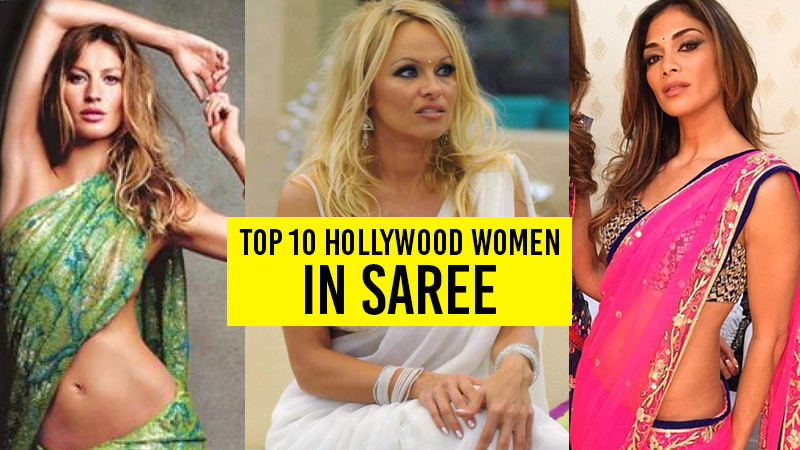 top 10 hollywood women in saree