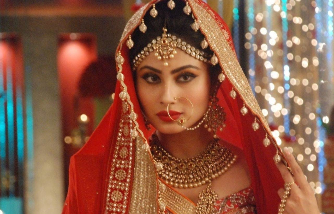mouni roy bridal look indian tv actress