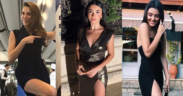 turkish actresses in high slit dresses
