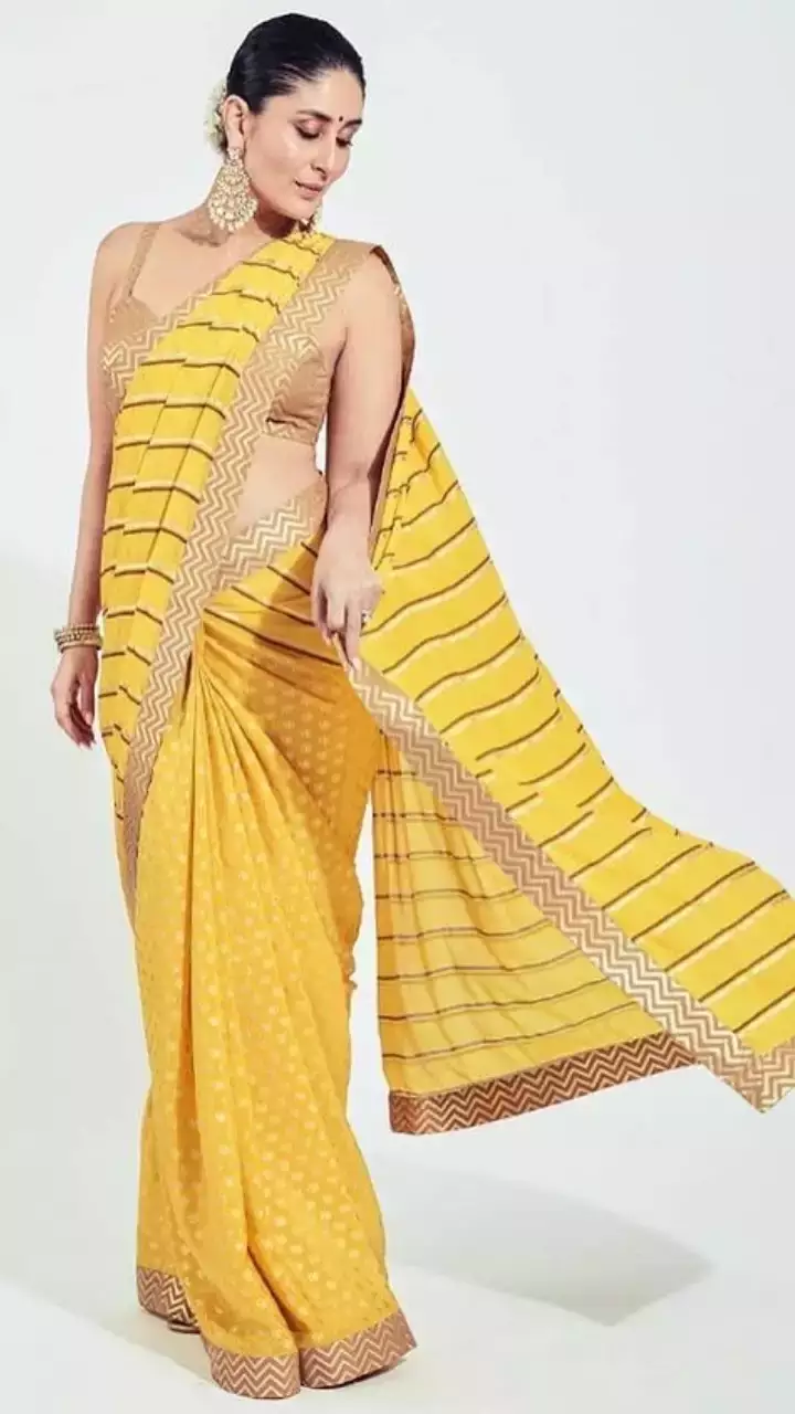 kareena kapoor yellow saree