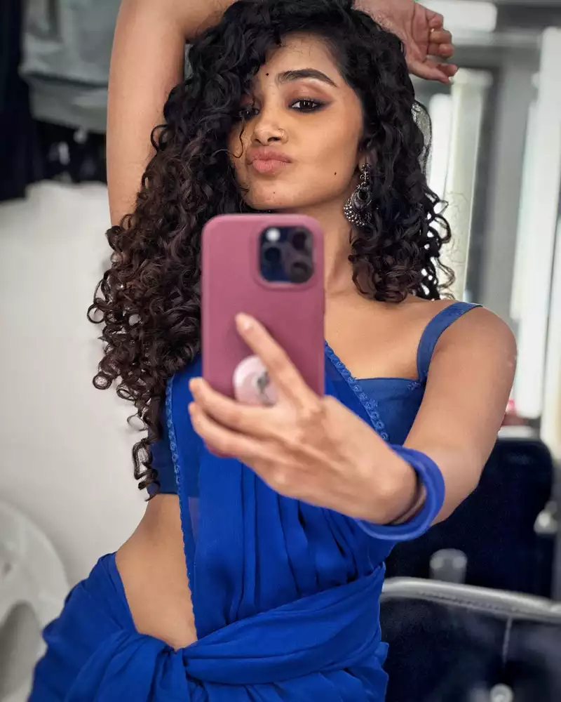 anupama parameswaran saree selfie tillu square actress (6)
