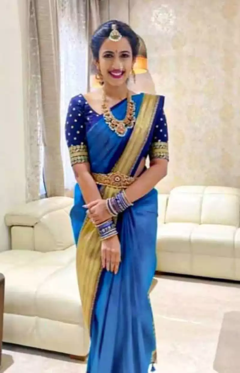 niharika konidela actress wearing mother's saree copy