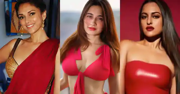 heeramandi actresses in red outfits
