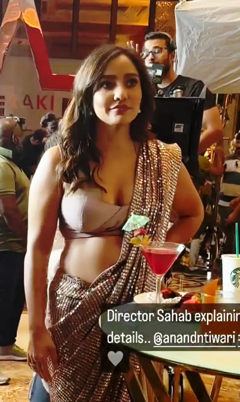 neha sharma bad newz saree (1)