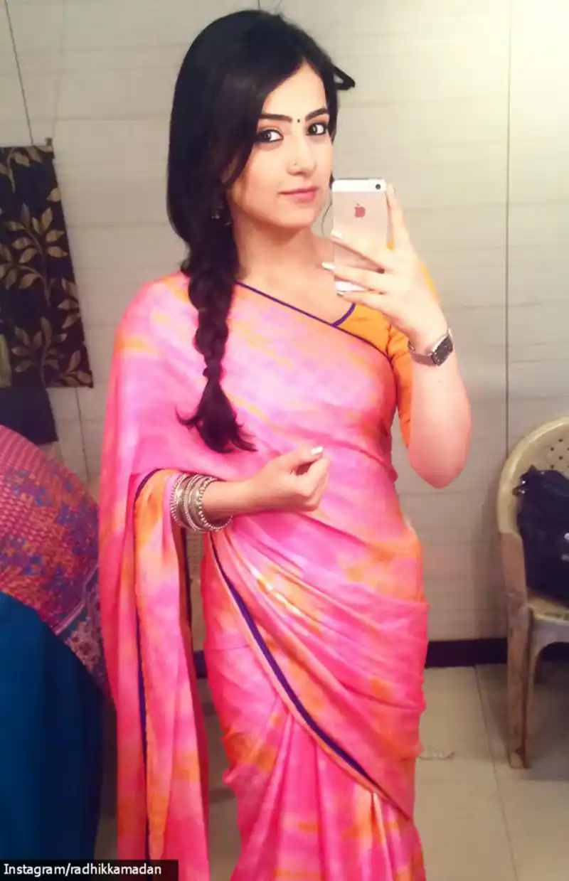 radhika madan saree selfie indian actress 8